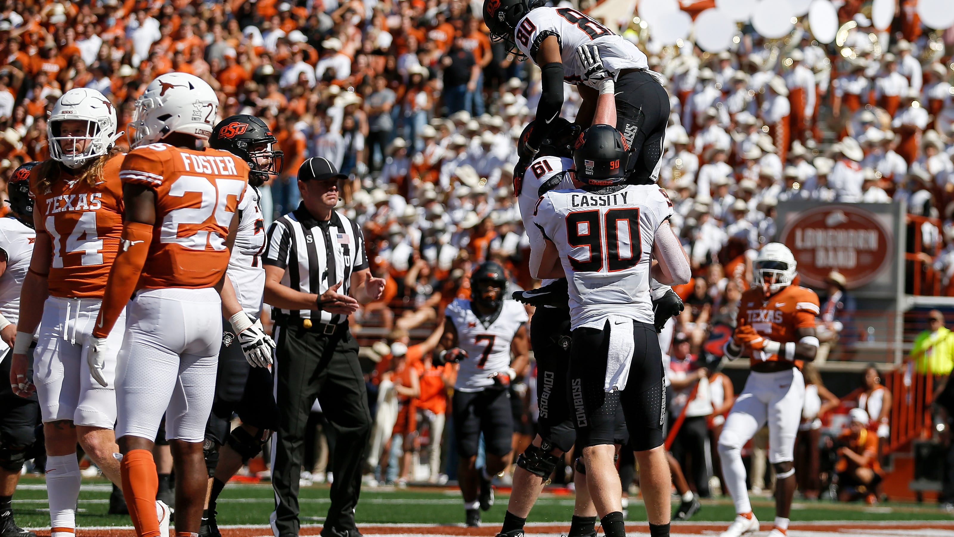 Oklahoma State football Stats, numbers in Cowboys' win vs. Longhorns