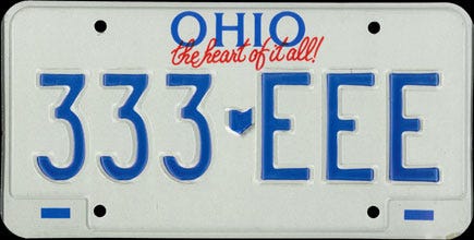 2012 ohio license plate sticker colors