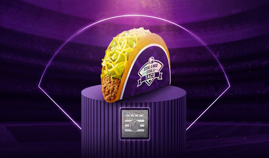 Taco Bell will give away free tacos Nov. 4 through its "Steal A Base, Steal A Taco" promotion, which returned for its 10th year.