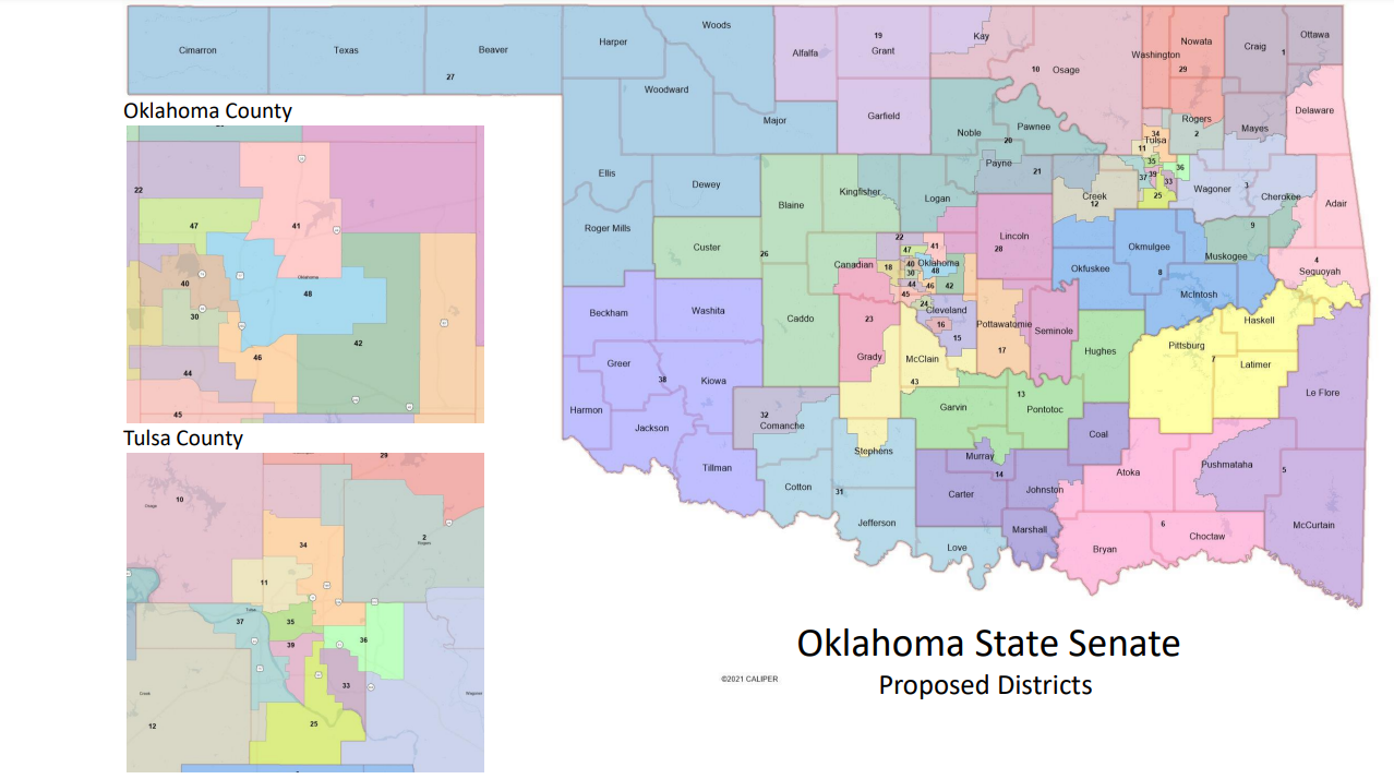 Redistricting In Oklahoma Lawmakers Unveil New Legislative Maps   54a7f6f6 075f 4d8e Bc88 Cbe7d999add9 Oklahoma Senate Map.PNG