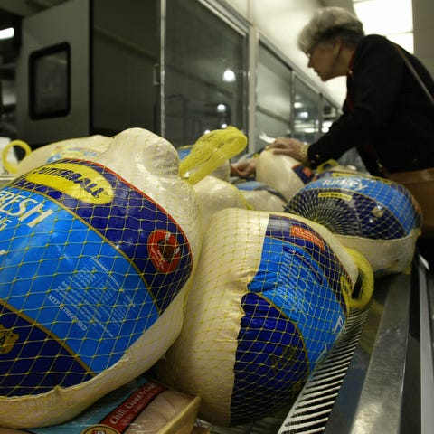 A Costco shopper over turkeys in this file photo f