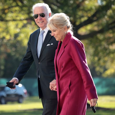 President Joe Biden and first lady Jill Biden retu