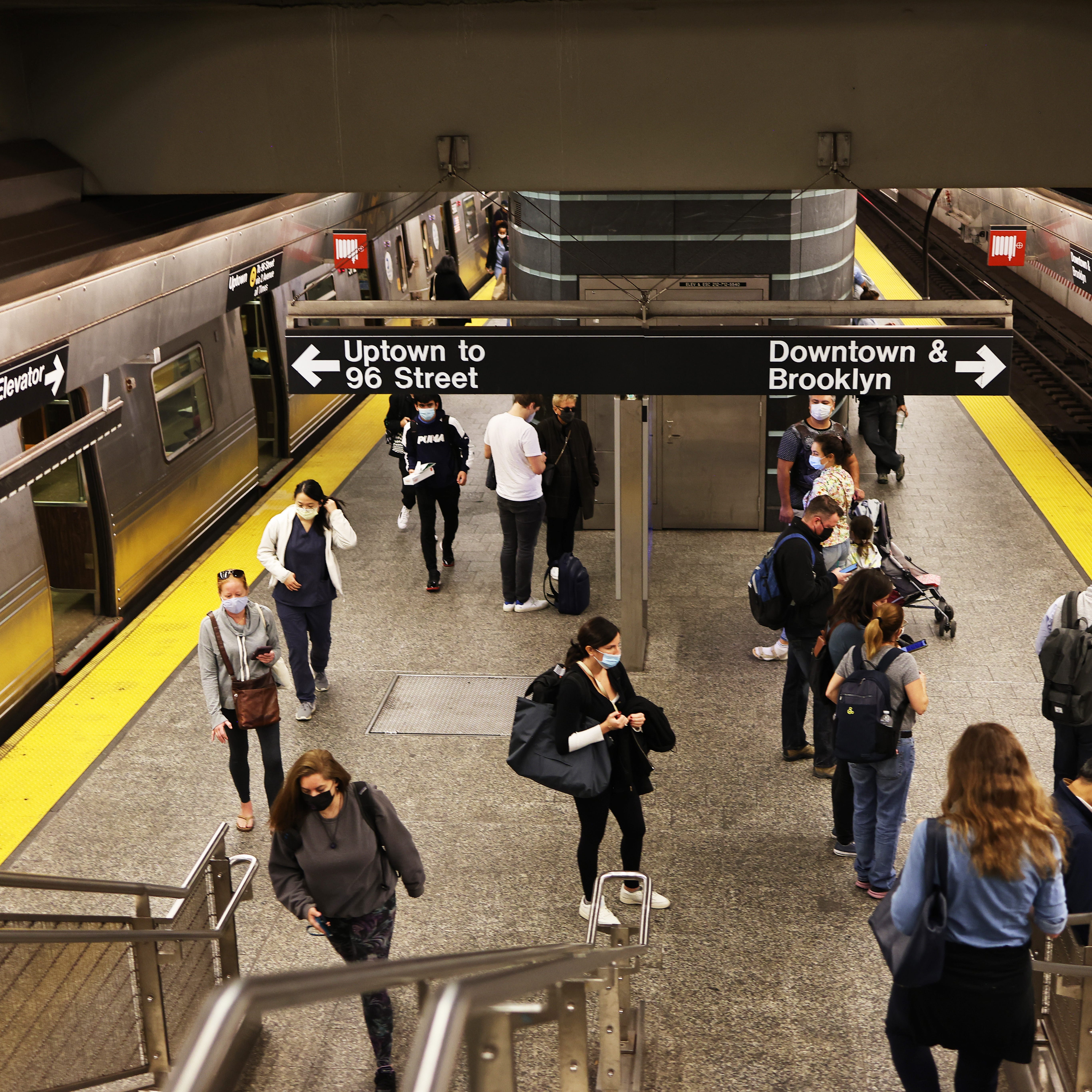 NEW YORK - People walk along the train platform at the Second Avenue subway station on November 09, 2021 in New York City. On Friday Congress passed the Infrastructure Investment and Jobs Act, a $1.2 trillion infrastructure package, as part of President Joe Biden's economic agenda. The bill, which is slated to be signed by Biden this week, would add $550 billion of new federal investment in America's infrastructure over five years and will allow New York to make necessary investments in roads, bridges, and transit. In New York City, funding will be used to build an extension of the Second Avenue subway line, revitalize the Port Authority bus terminal, upgrade subway signals to improve trip times, and fix bridges and roads in Long Island and Westchester.