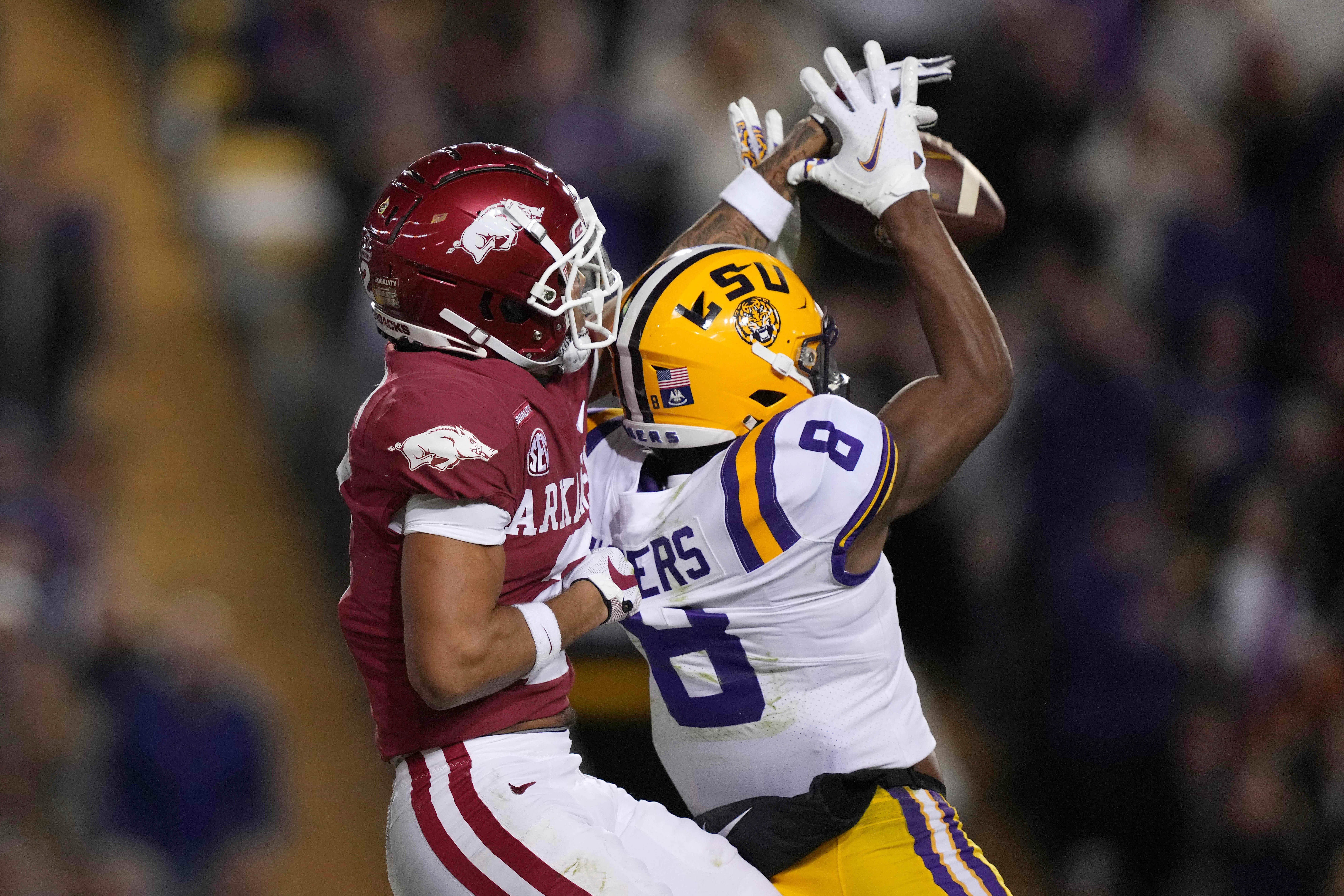 LSU Tigers Vs. Arkansas Razorbacks Football Highlights, Scores