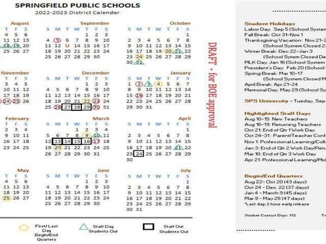 Springfield Public Schools Weighs Thanksgiving Week Off In 2022-23