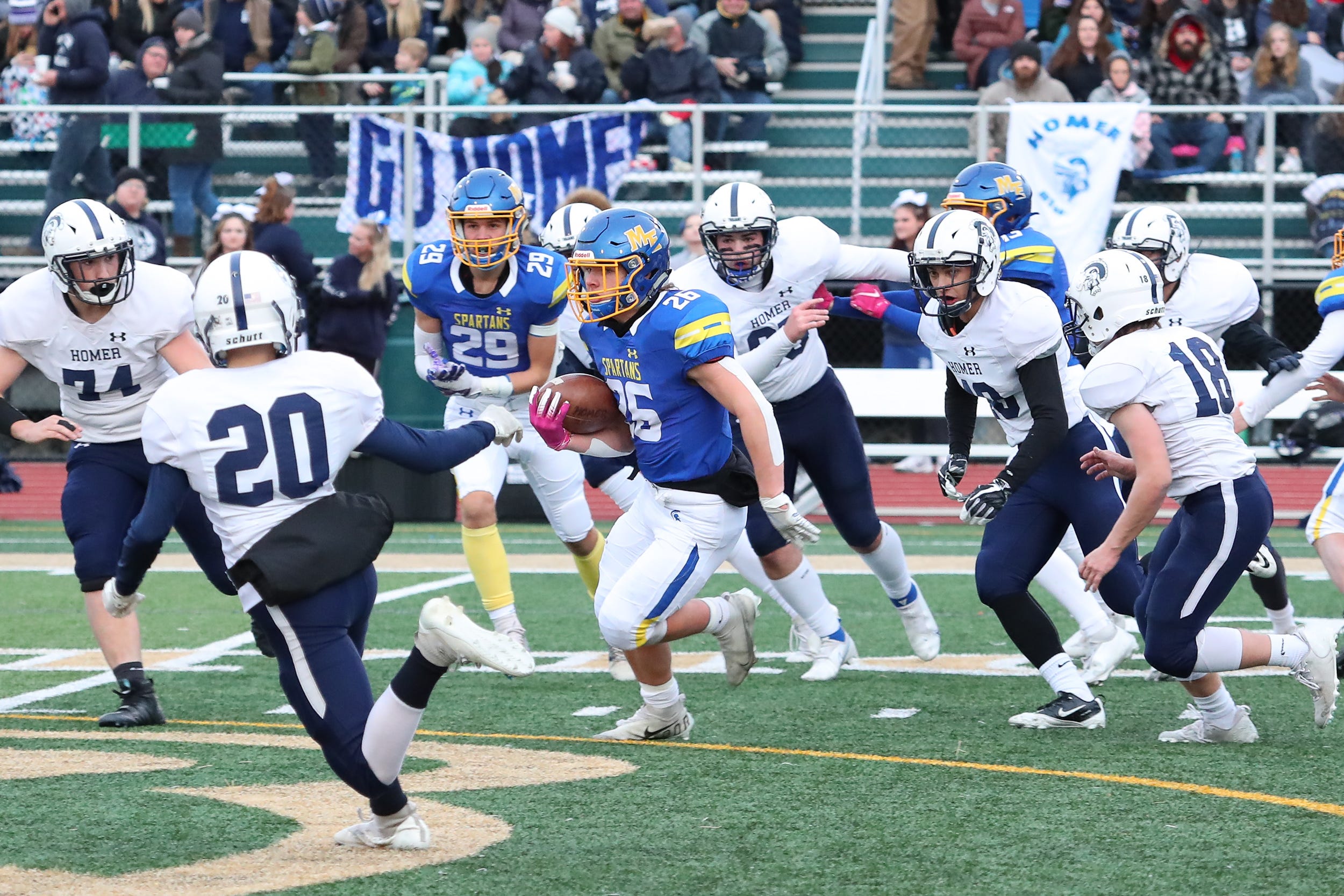 Maine-Endwell Vs. Homer In NY Class B Football Quarterfinals