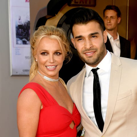 Britney Spears and Sam Asghari arrive at the premi