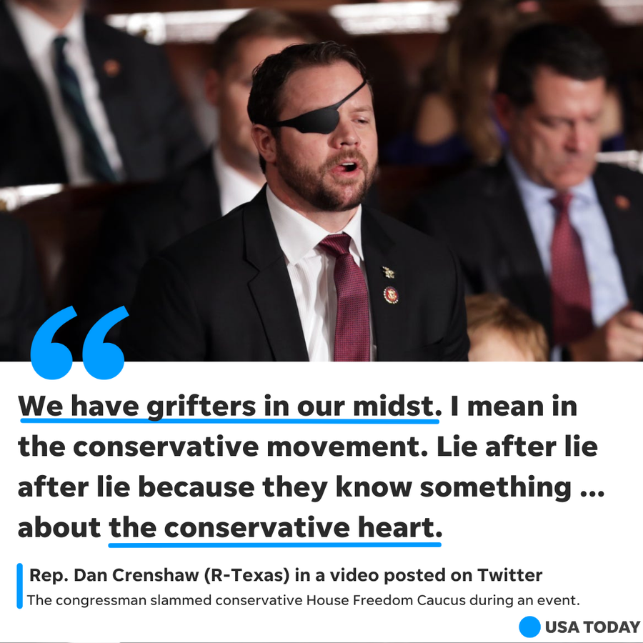 Congressman Dan Crenshaw (R-Texas) on Capitol Hill