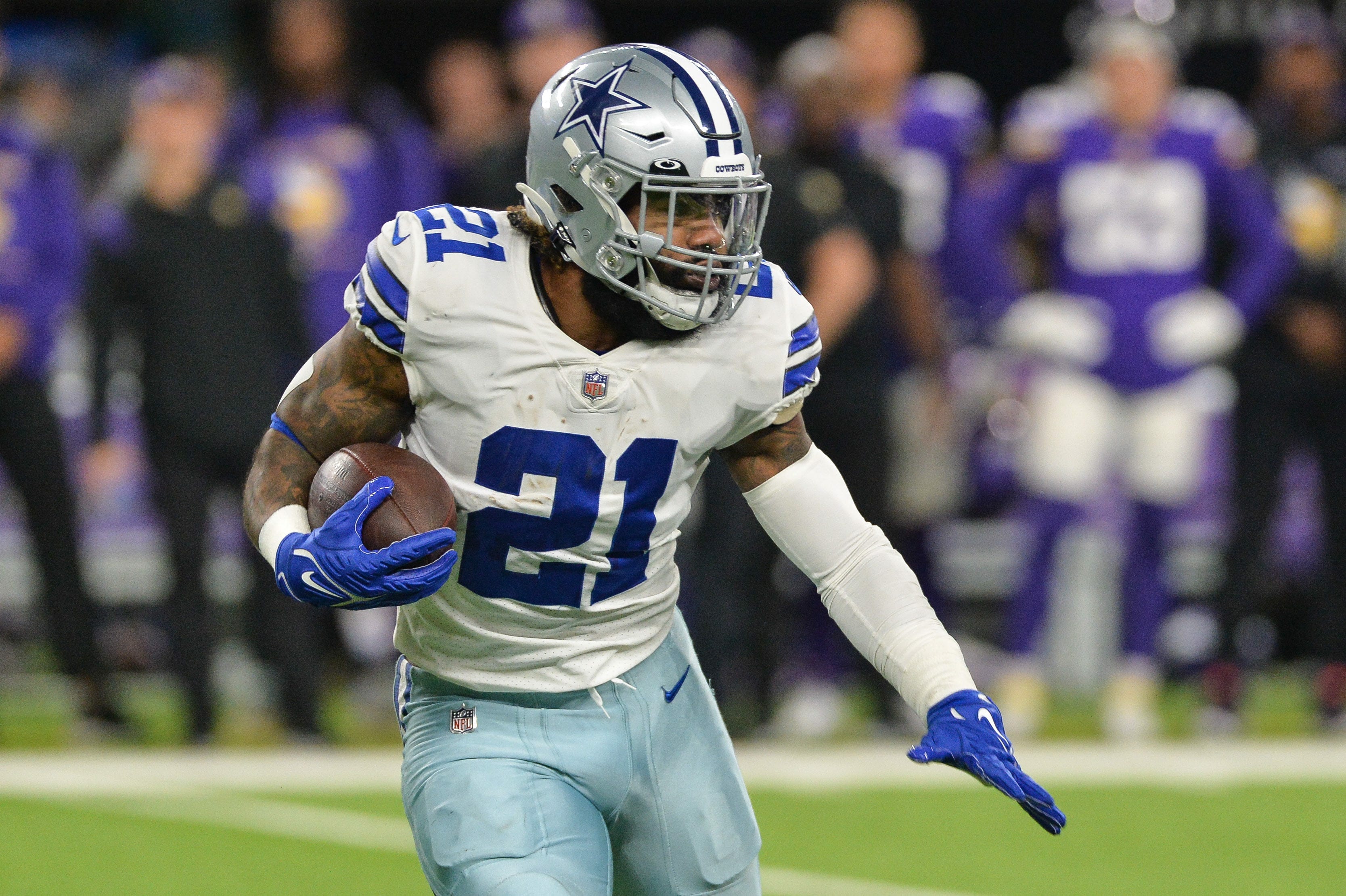 Ezekiel Elliott working through knee injury as Cowboys run game stalls