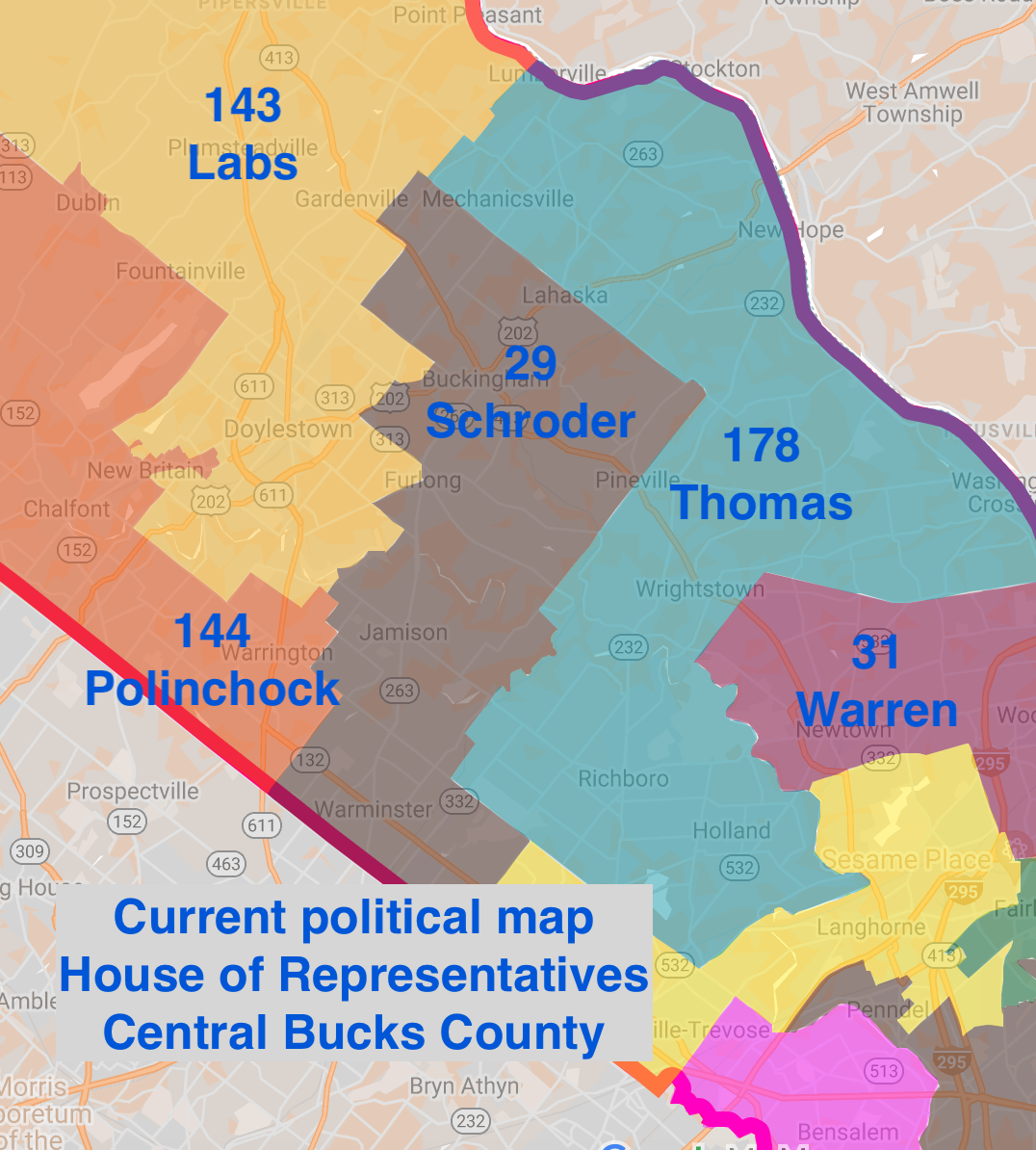 Redrawn PA Legislative Maps Could Impact A Third Of Bucks County Voters