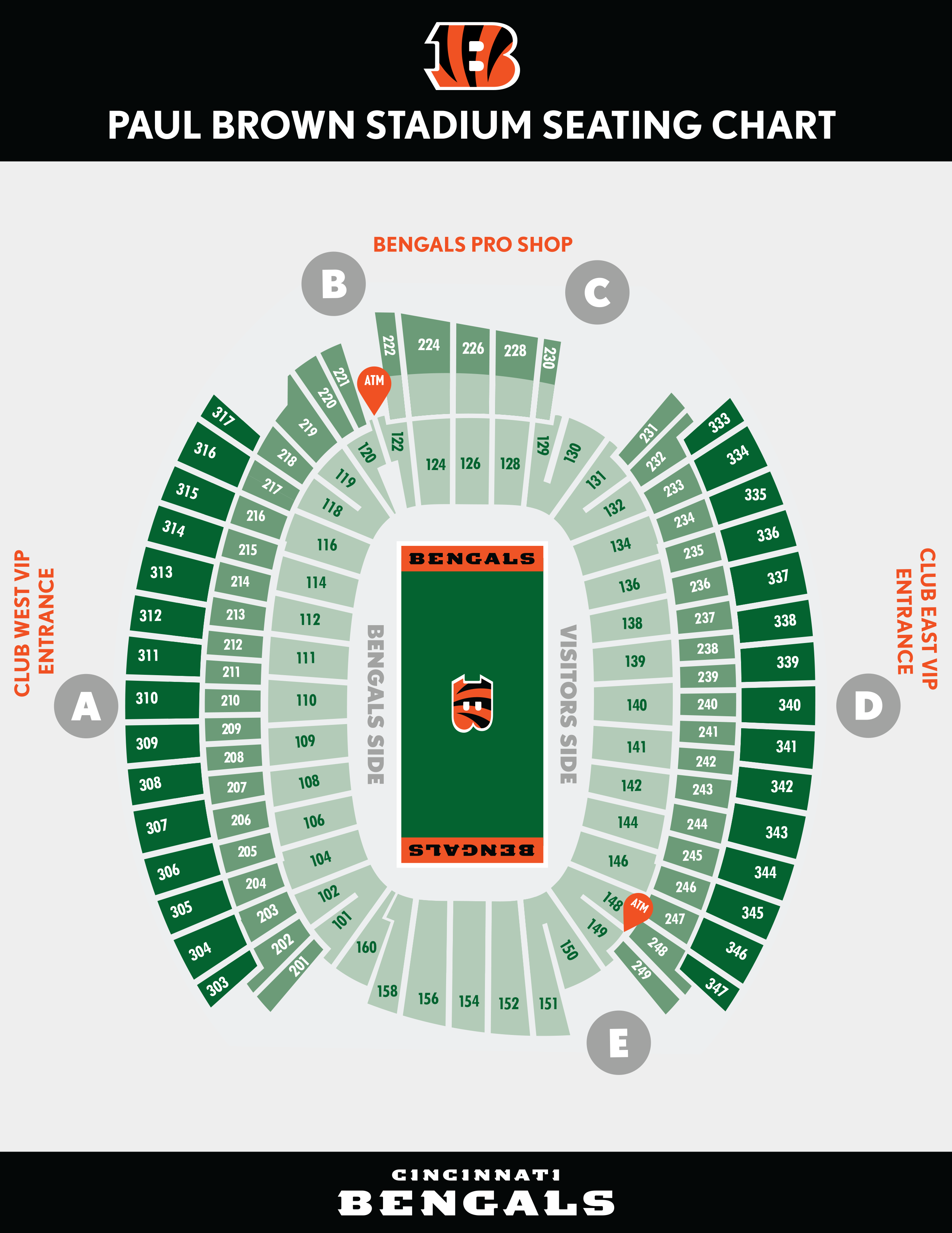 bengals stadium seating