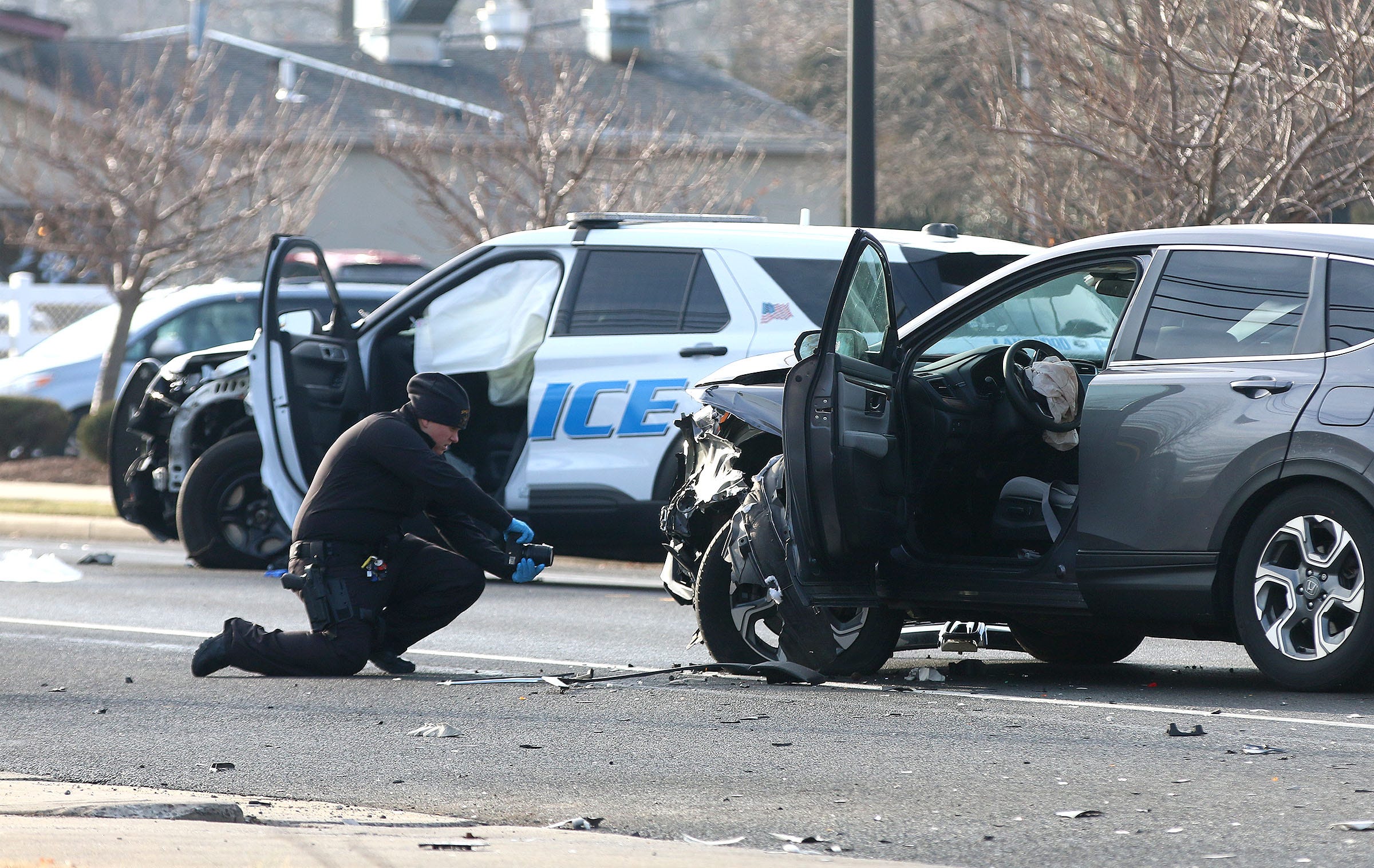 Lakewood NJ police officer injured in crash in Brick