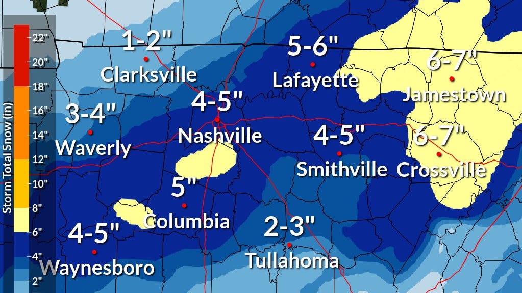 Winter storm warning to bring snow in Middle TN Sunday. Snow totals unclear