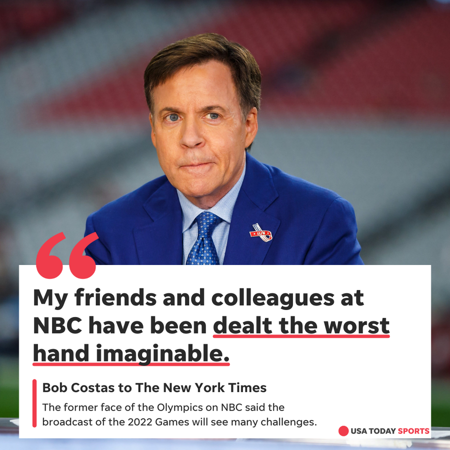 Bob Costas at the anchor desk is a familiar sight.