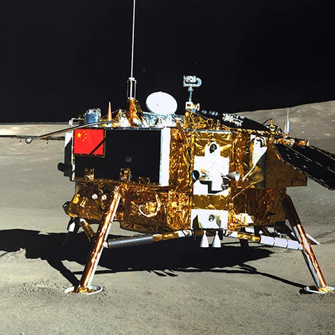 China's Chang'e-4 lunar probe, taken by the Yutu-2