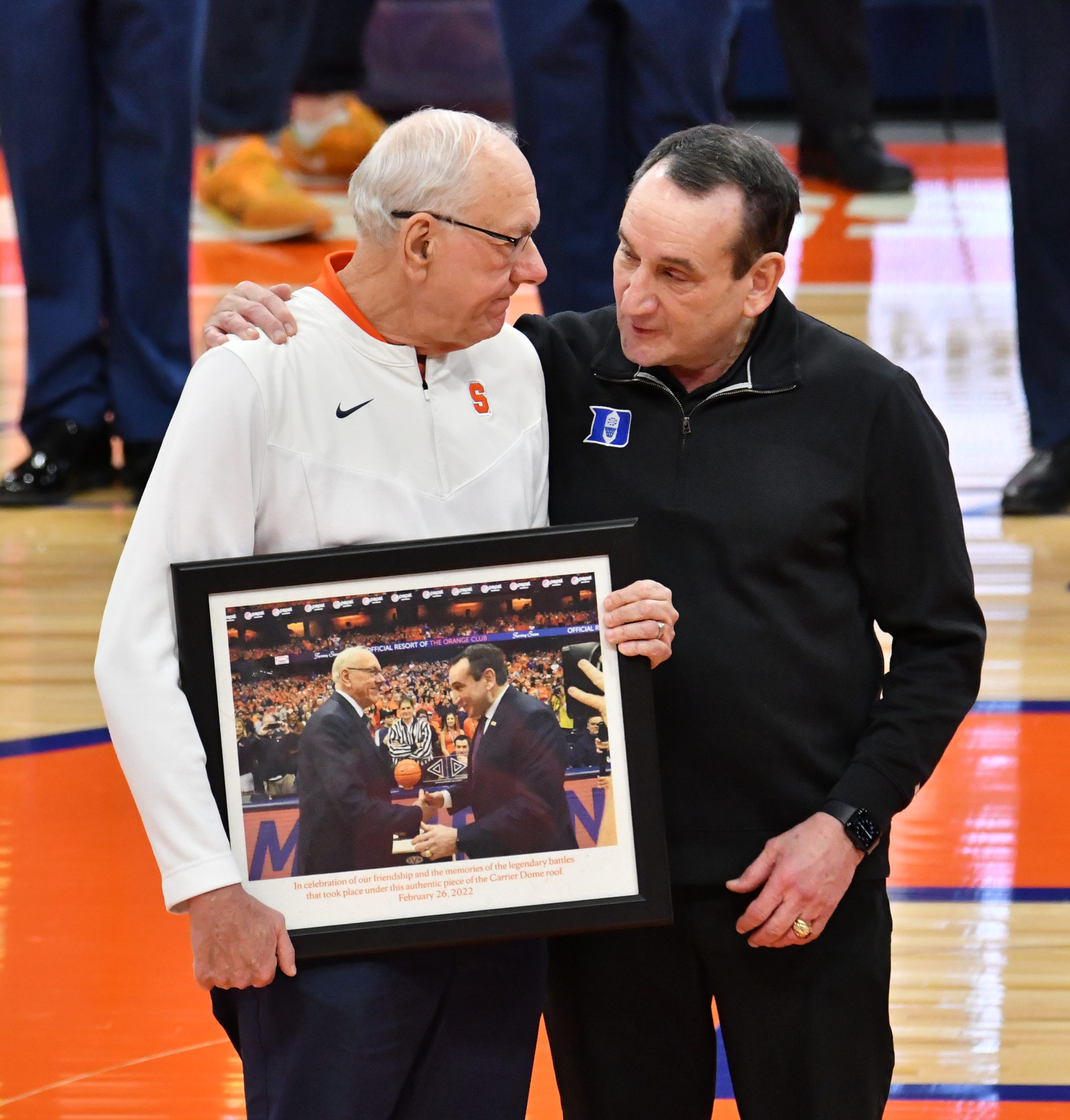 Syracuse honors Duke basketball's Coach K during pre-game ceremony