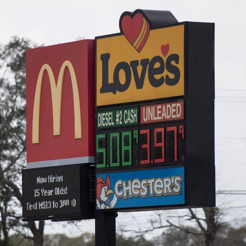 Gas prices in Long Beach, Miss., neared $4 a gallo