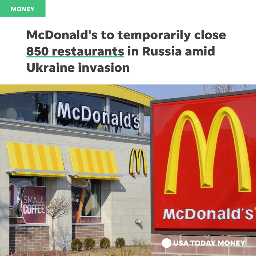 The burger giant said it will continue paying its 62,000 employees in Russia "who have poured their heart and soul into our McDonald's brand."