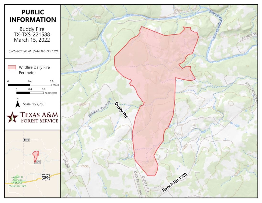 Wildfire Threat Rises In Central Texas With Dry Air, Winds, Drought