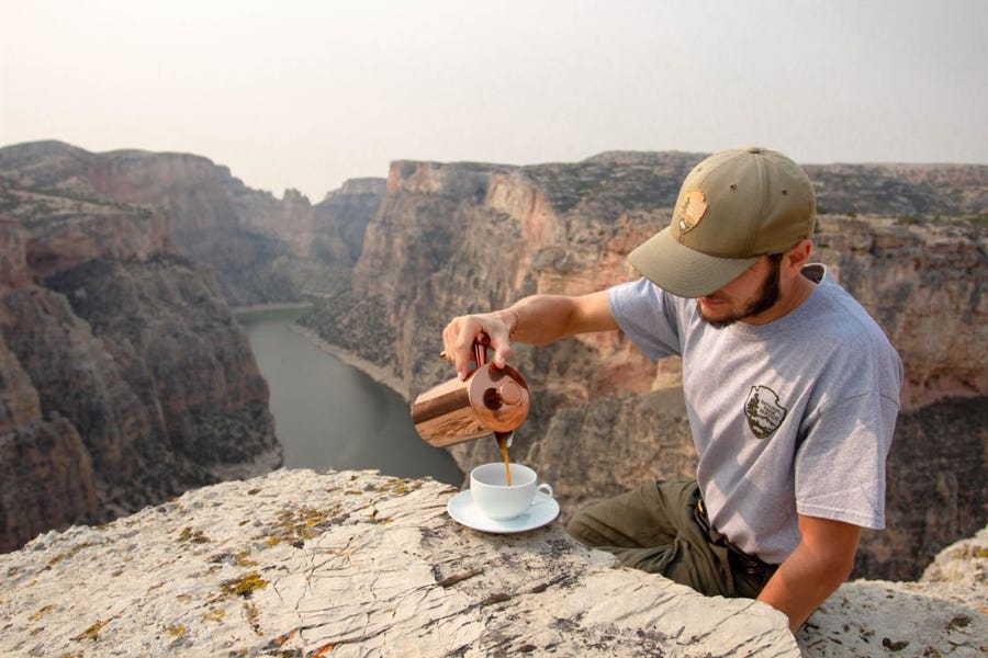 Josh Scheffler starts every day with a good cut of coffee.