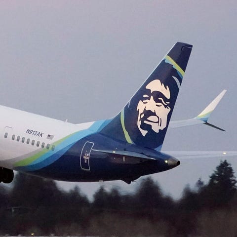 The first Alaska Airlines passenger flight on a Bo