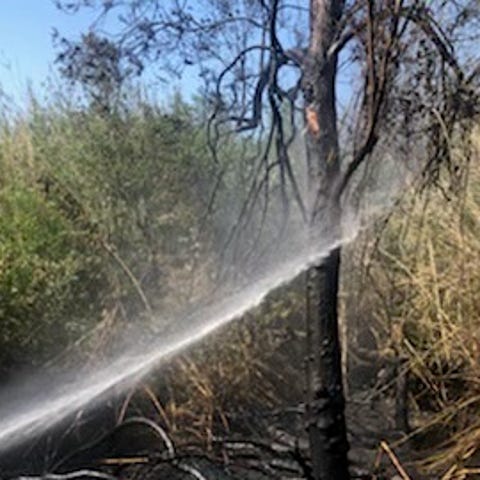 Fire crews responded to a river bottom fire in Ven