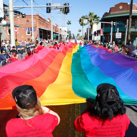 Tampa Pride Parade on March 26, 2022, two days bef