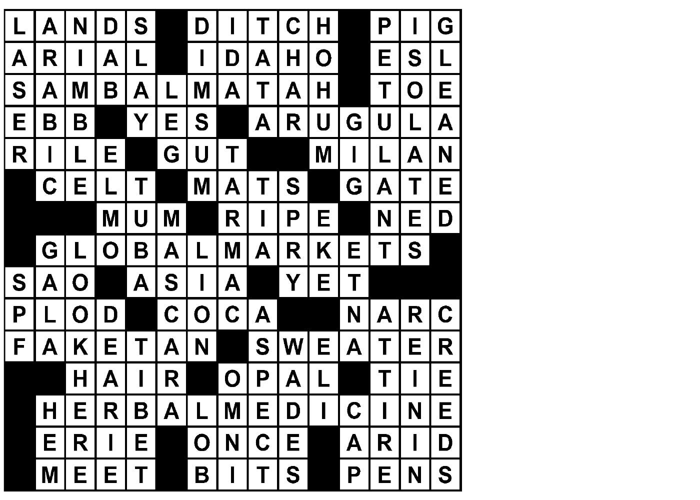 usa today network newspaper crossword sudoku puzzle answers today