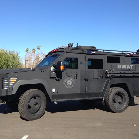 An armored vehicle used by the Simi Valley Police 