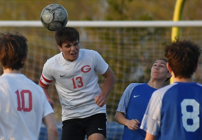 Left-center back Owen Kautman (13) and the rest of Gilbert's back four on defense have played a big role in Tiger keeper Justin Terry's ability to limit opposing teams to just two goals in nine games so far in 2022.