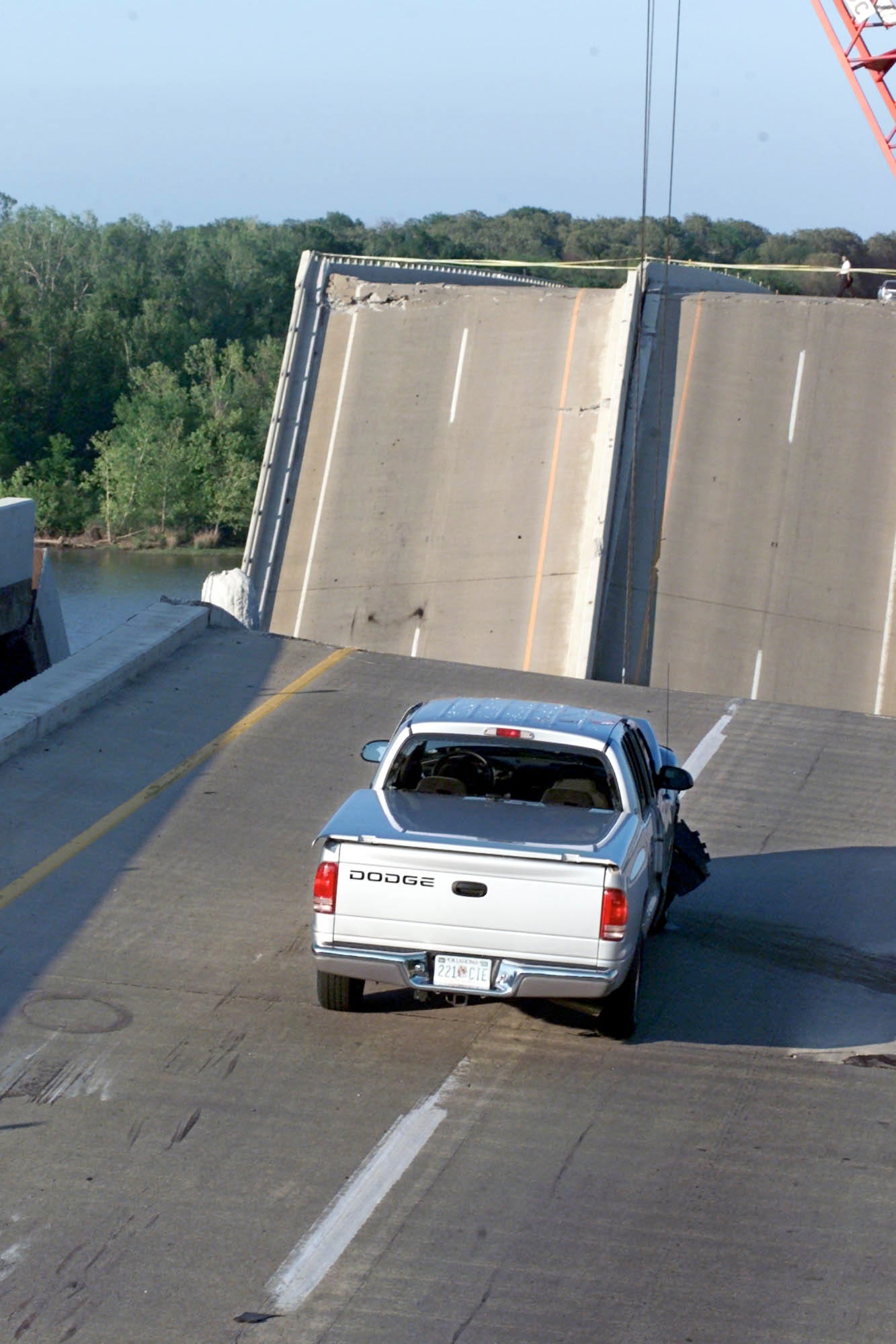 collapsed bridge at webber falls ok