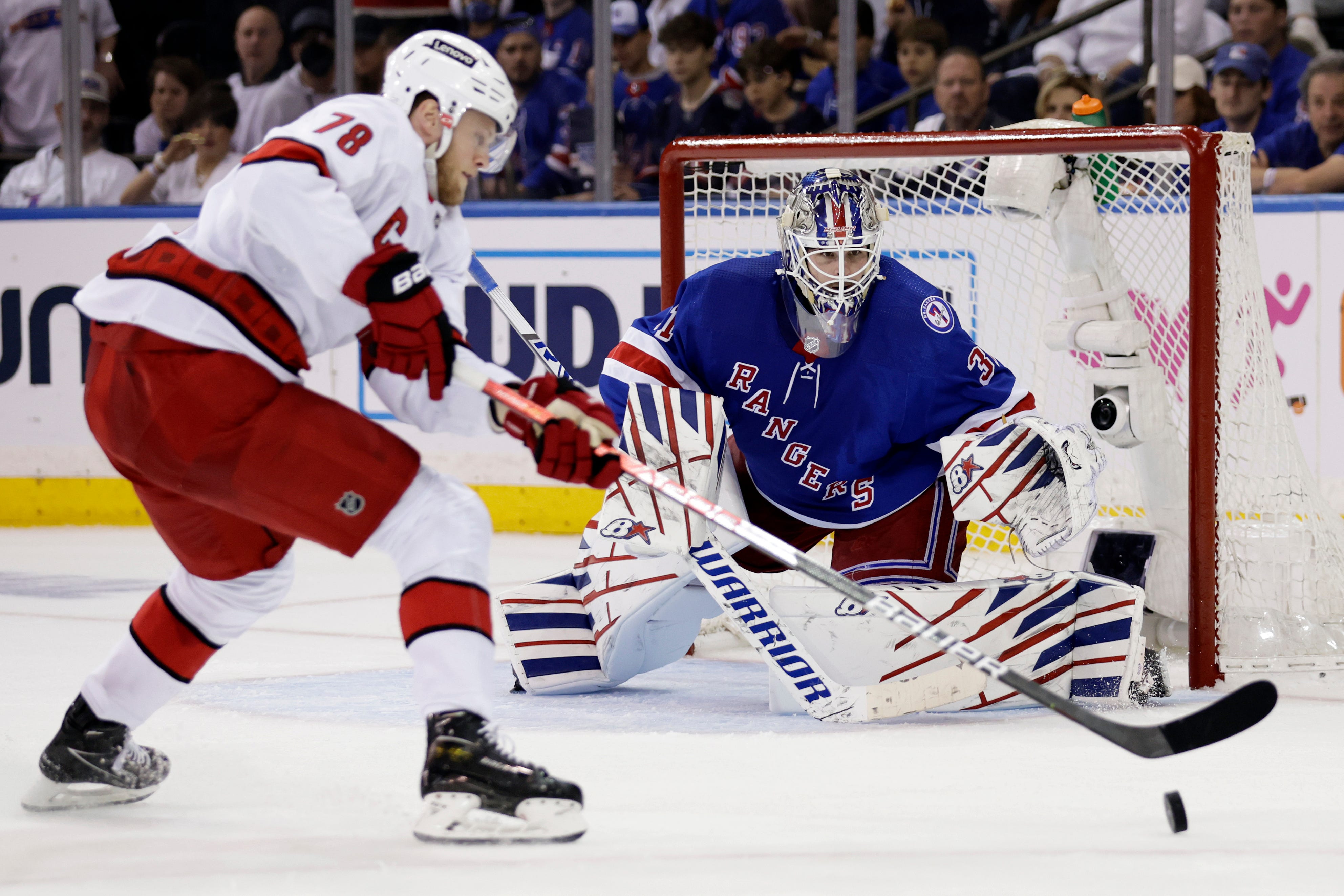 Igor Shesterkin Leads NY Rangers To Game 3 Win Over Carolina Hurricanes