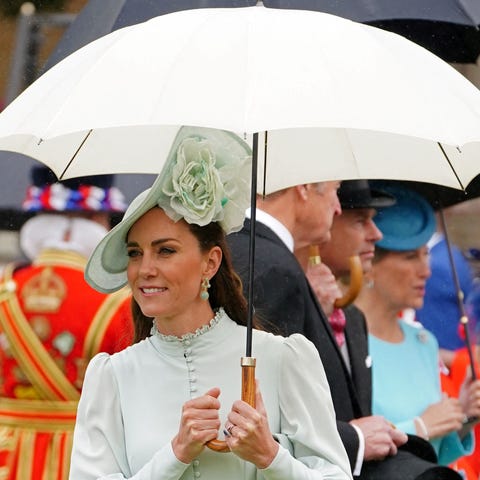 It rained at the latest royal Garden Party, co-hos