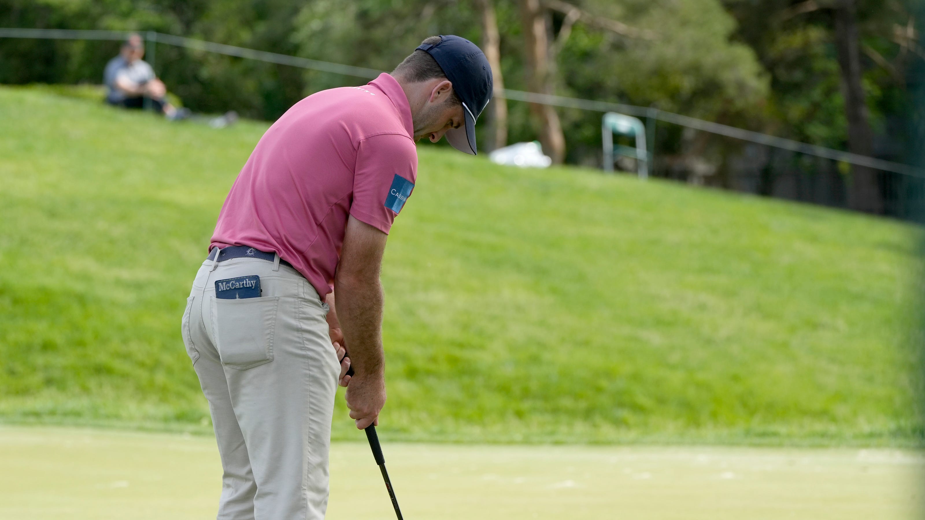 Memorial Tournament Clubhouse leader Denny McCarthy is putting wiz