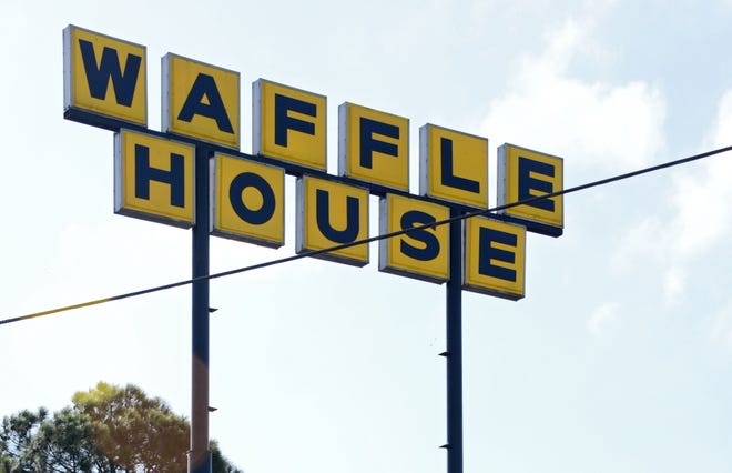 A Waffle House sign at a Florida location.