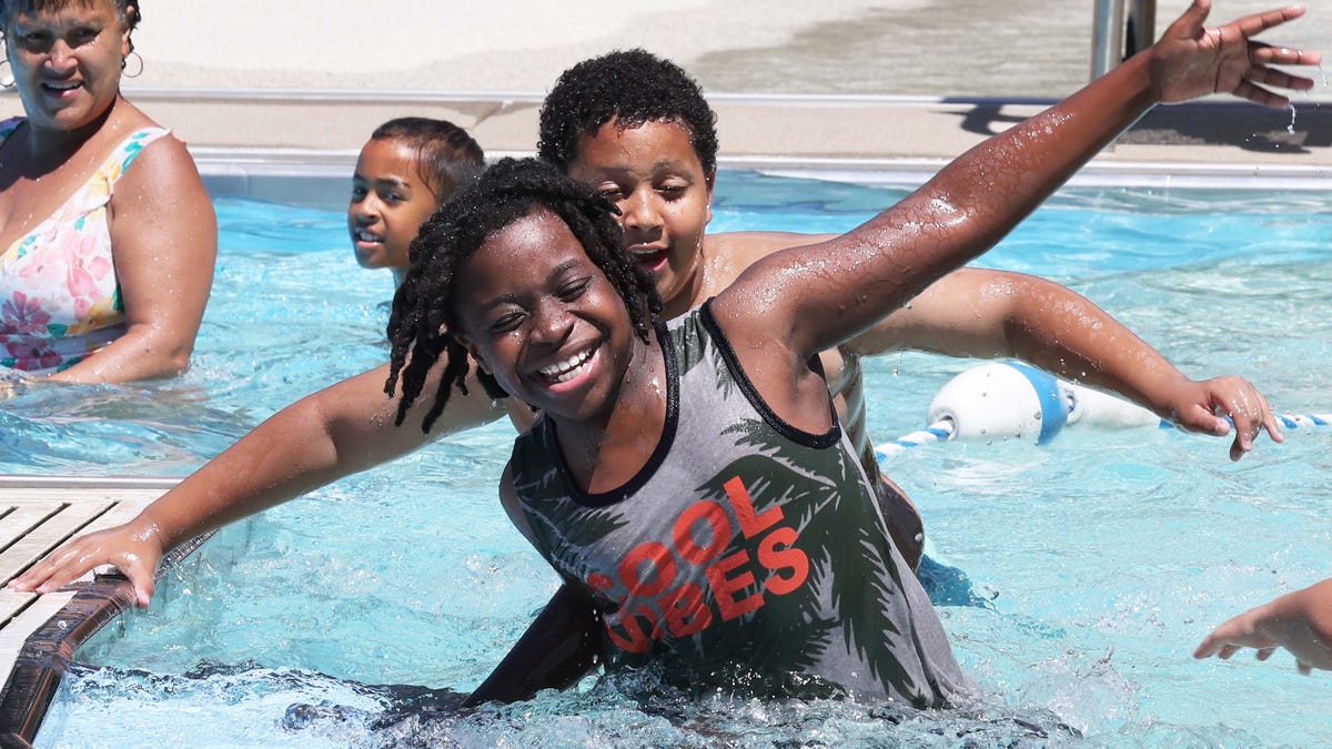Brockton residents beat the heat with a swim at the Manning Pool