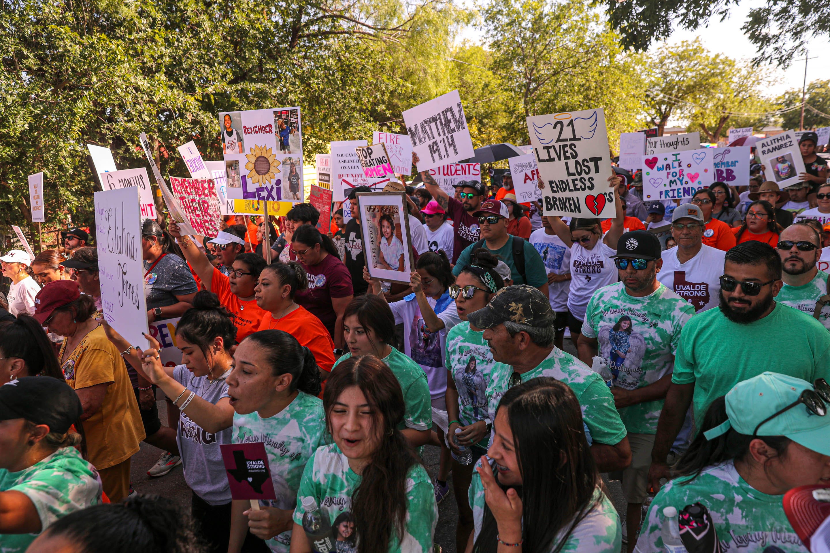 Hundreds Join Uvalde Victims' Families In March For Gun Restrictions