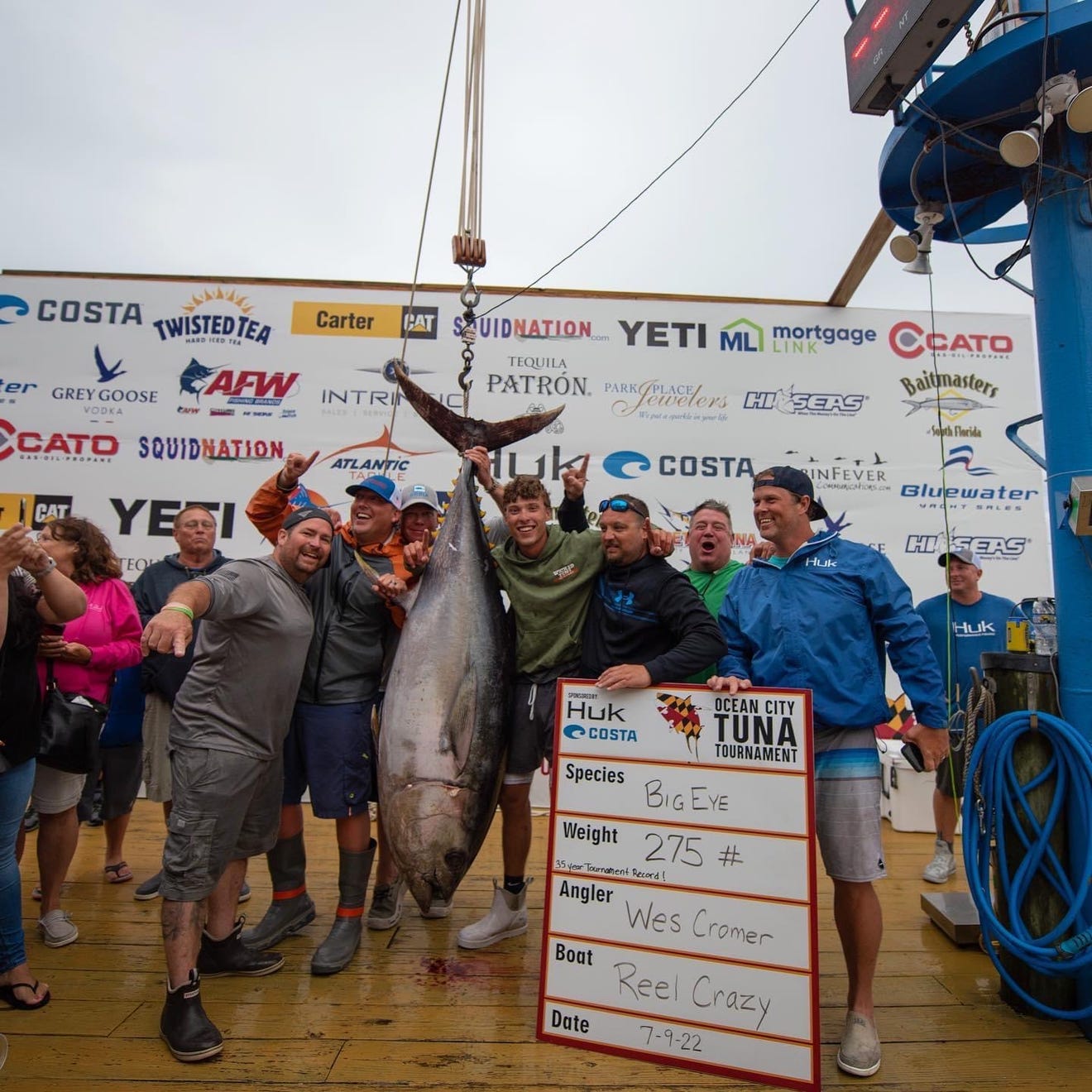 Massive bigeye tuna sets new record at Ocean City Tuna Tournament
