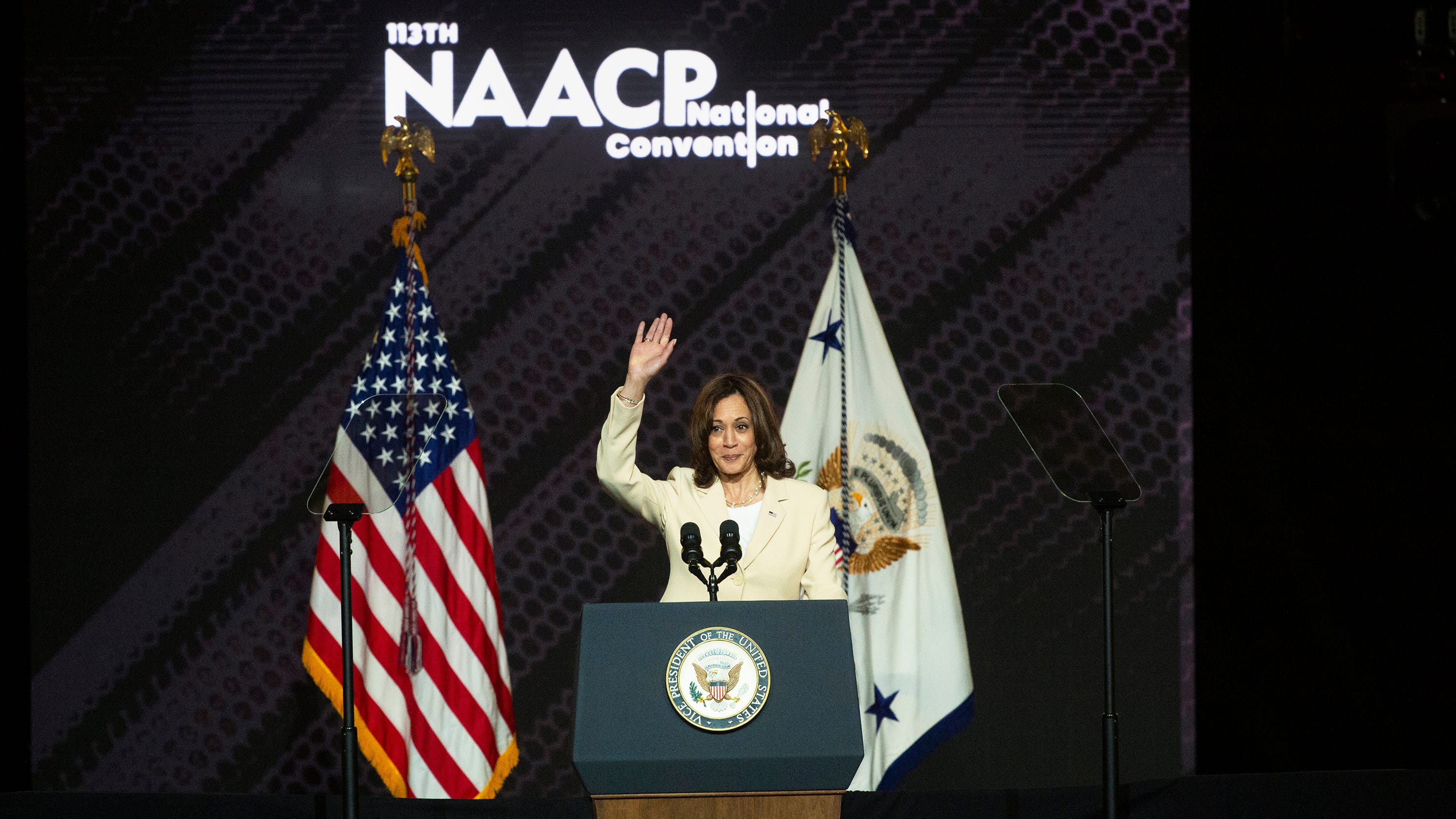 Kamala Harris speaks at NAACP Convention in Atlantic City NJ