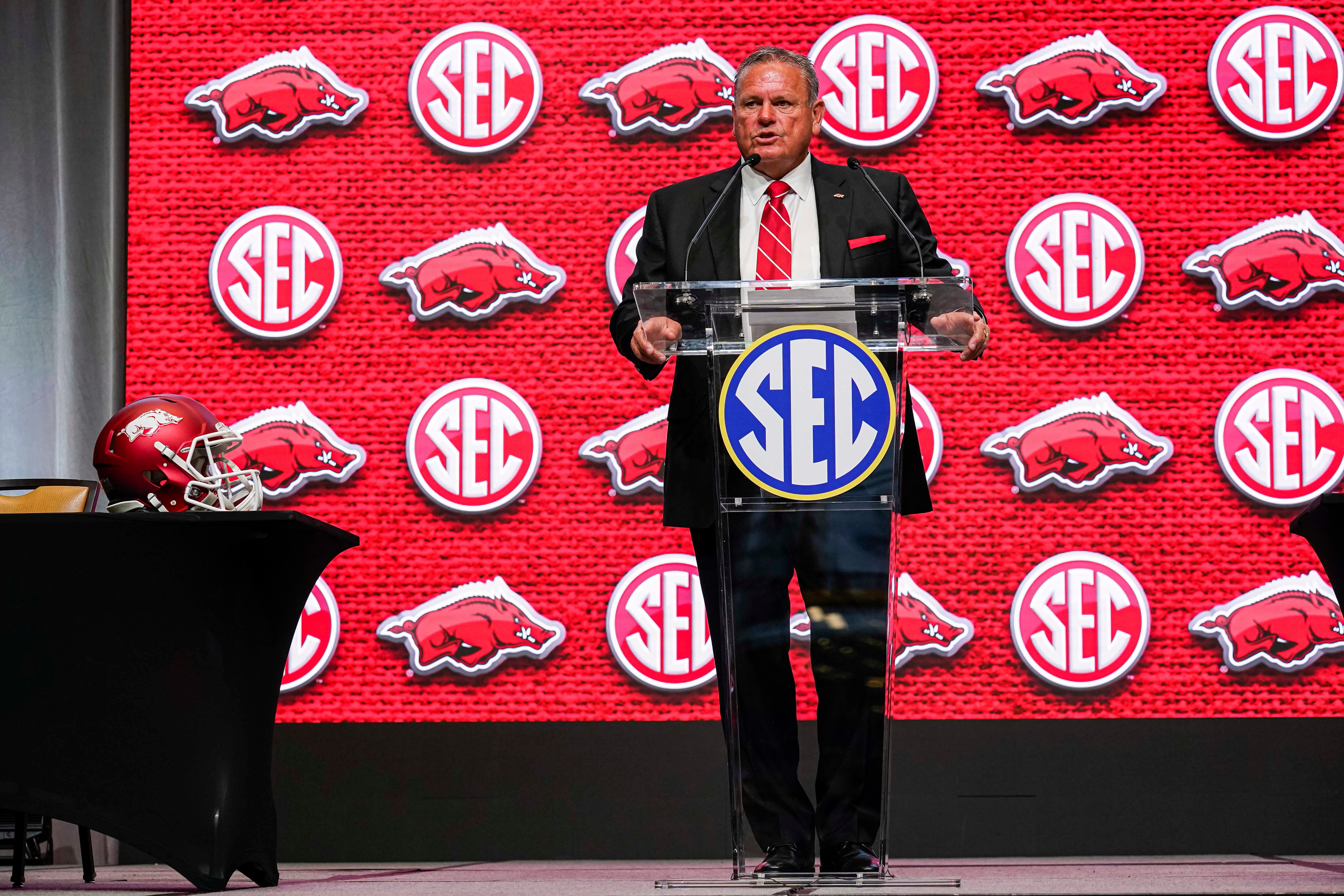 Coach Sam Pittman On Tough Arkansas Football Schedule In 2022