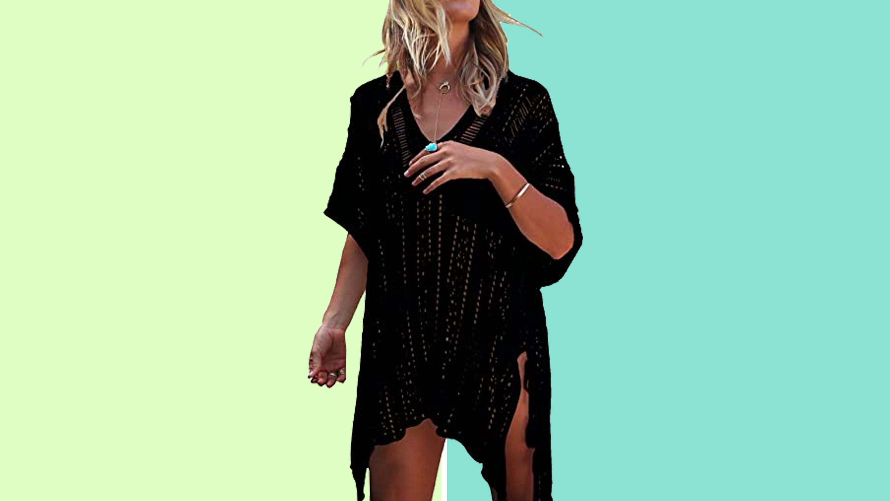 black button up swim cover up