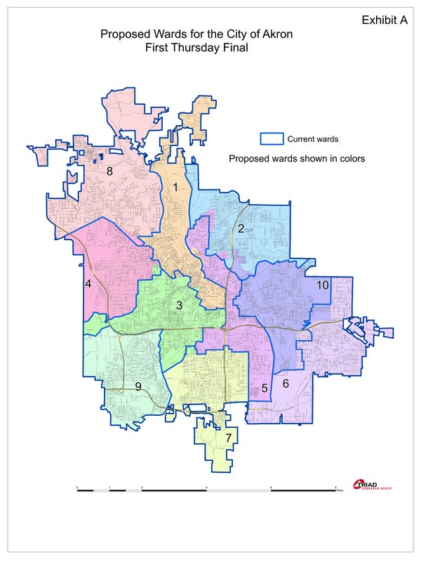 Akron City Council Redraws Ward Maps For First Time Since 2014