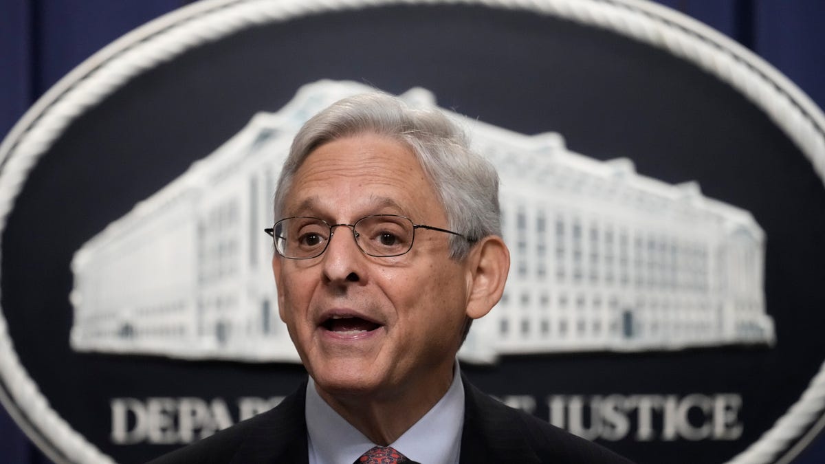 WASHINGTON, DC - AUGUST 2: U.S. Attorney Merrick Garland speaks during a news conference at the U.S. Department of Justice August 2, 2022 in Washington, DC. Garland announced that the U.S. Department of Justice has filed a lawsuit seeking to block Idaho's new restrictive abortion law. (Photo by Drew Angerer/Getty Images) ORG XMIT: 775852195 ORIG FILE ID: 1242269177