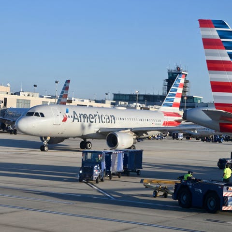 American Airlines planes are seen at Philadelphia 