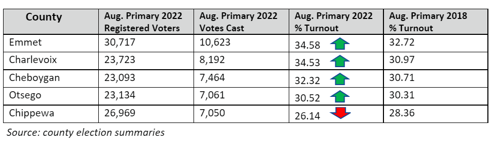 Voter Turnout Up In Many Northern Michigan Counties