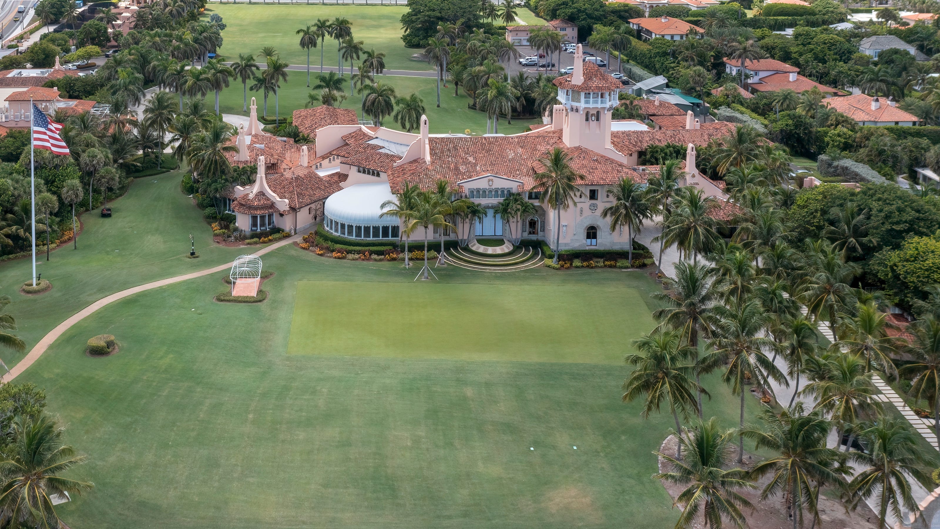 Trump's Mar-a-Lago: Aerial view of former president's Palm Beach club