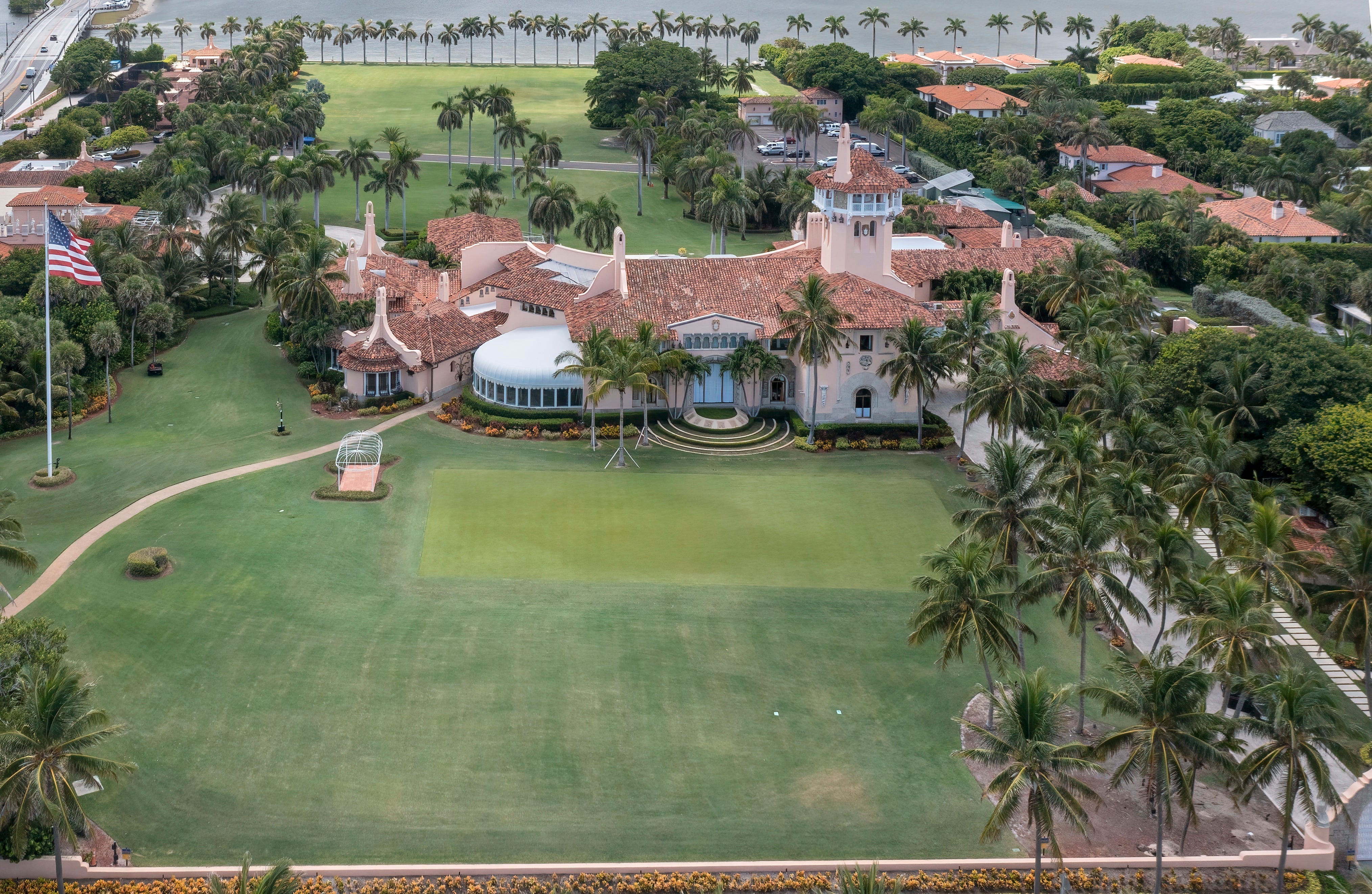 Trump's Mar-a-Lago: Aerial view of former president's Palm Beach club