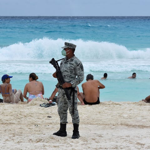 A member of the newly created Tourist Security Bat