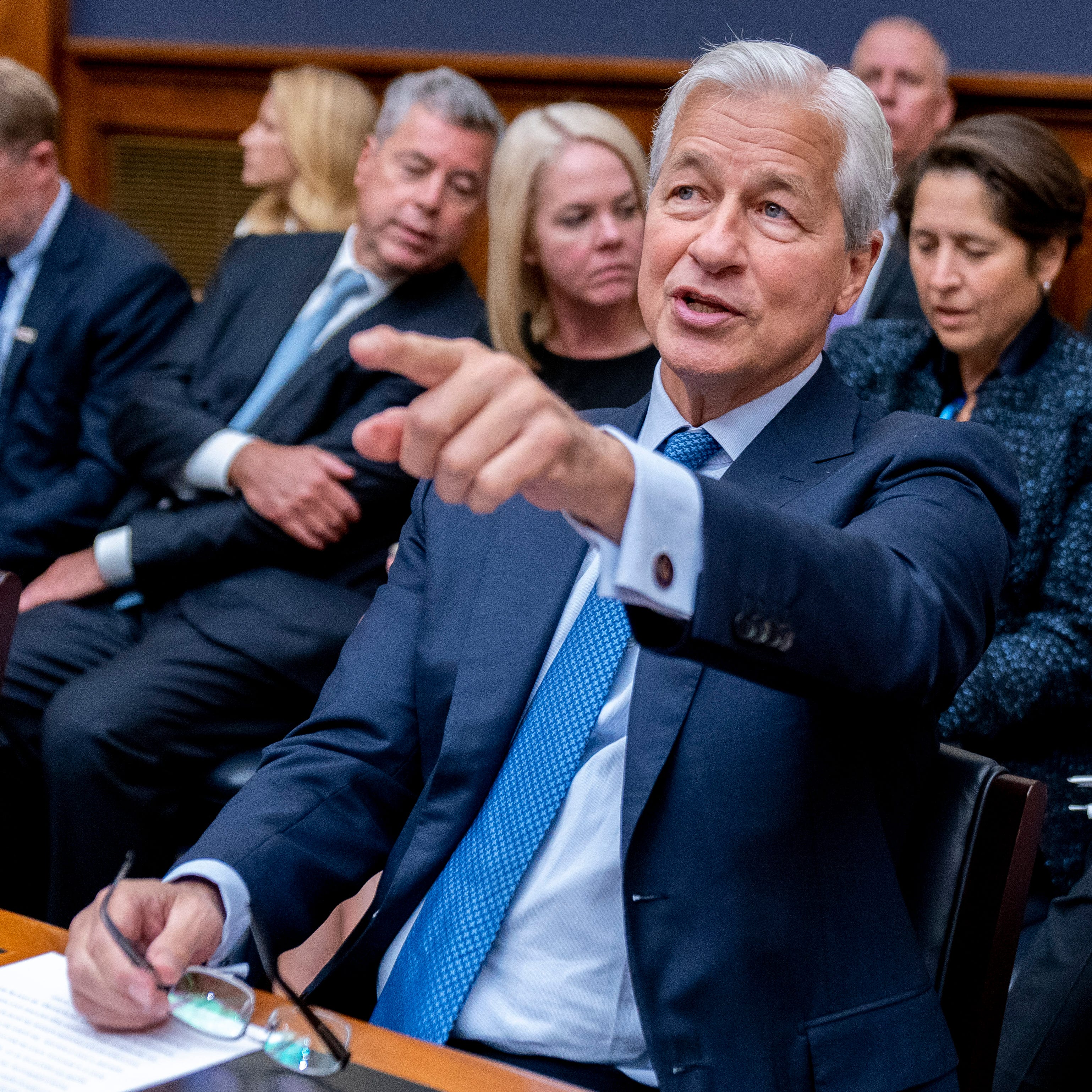 JPMorgan Chase & Co. Chairman and CEO Jamie Dimon appears before a House Committee on Financial Services Committee hearing on "Holding Megabanks Accountable: Oversight of America's Largest Consumer Facing Banks" on Capitol Hill in Washington, Wednesday, Sept. 21, 2022. (AP Photo/Andrew Harnik) ORG XMIT: DCAH106