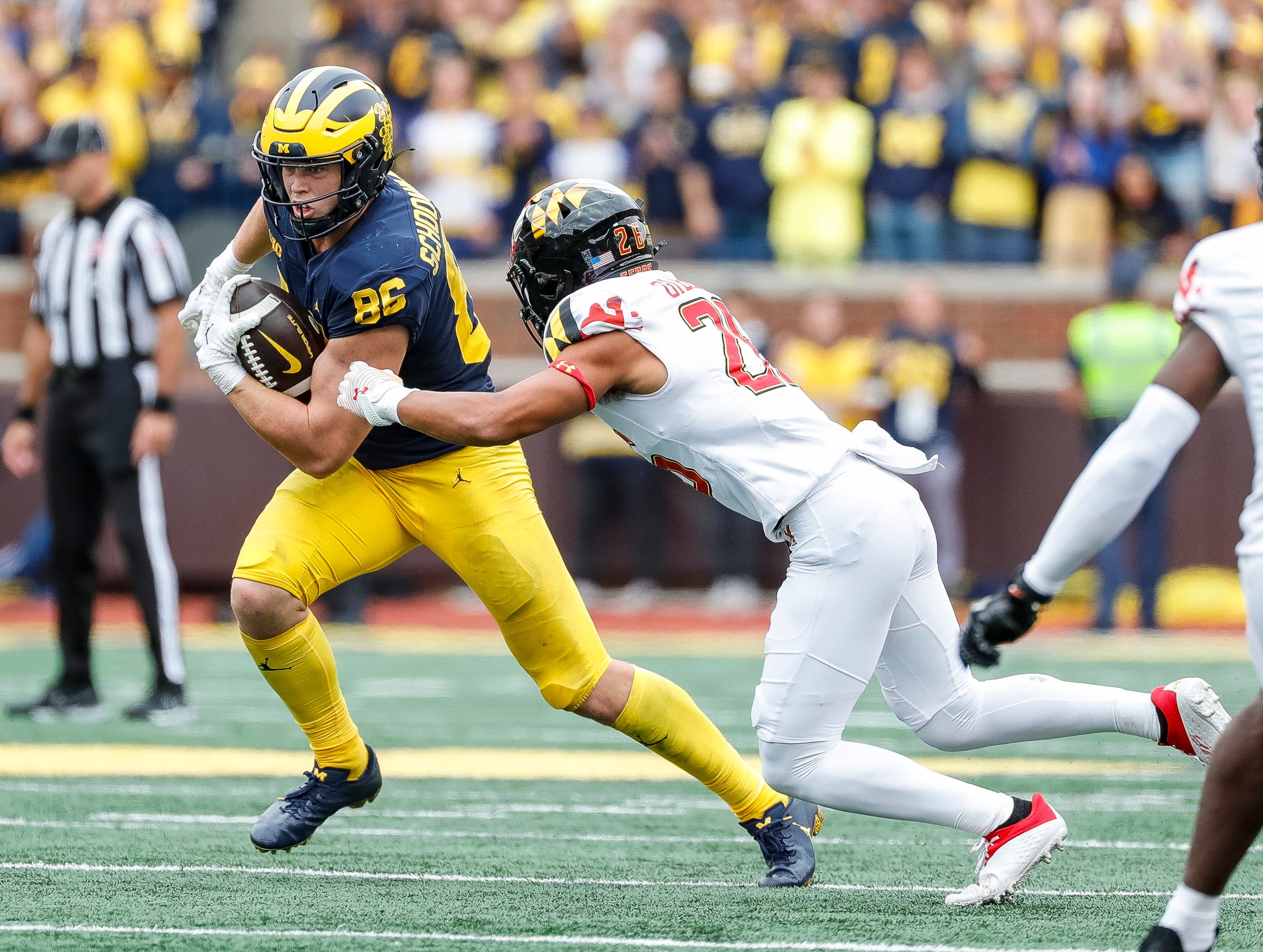 Michigan TE Luke Schoonmaker Has Big Stats, Focused On Little Things